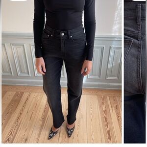 Djerf Avenue Straight Jeans Black